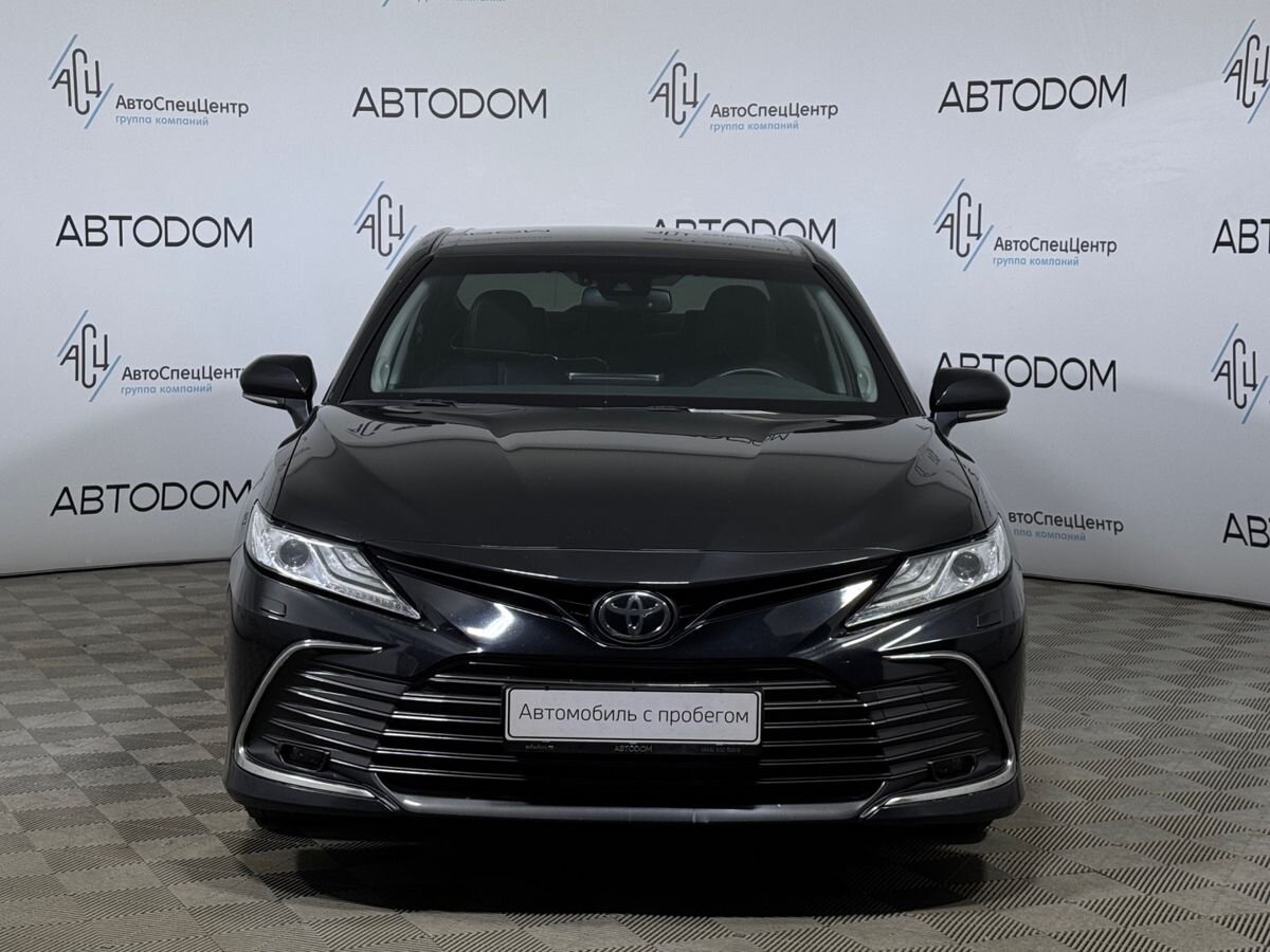 Автомобиль Toyota Camry VIII (XV70) [рестайлинг] 2.5 AT (200 л.с.) Prestige Safety Чёрный 2021 с пробегом 78 628 км