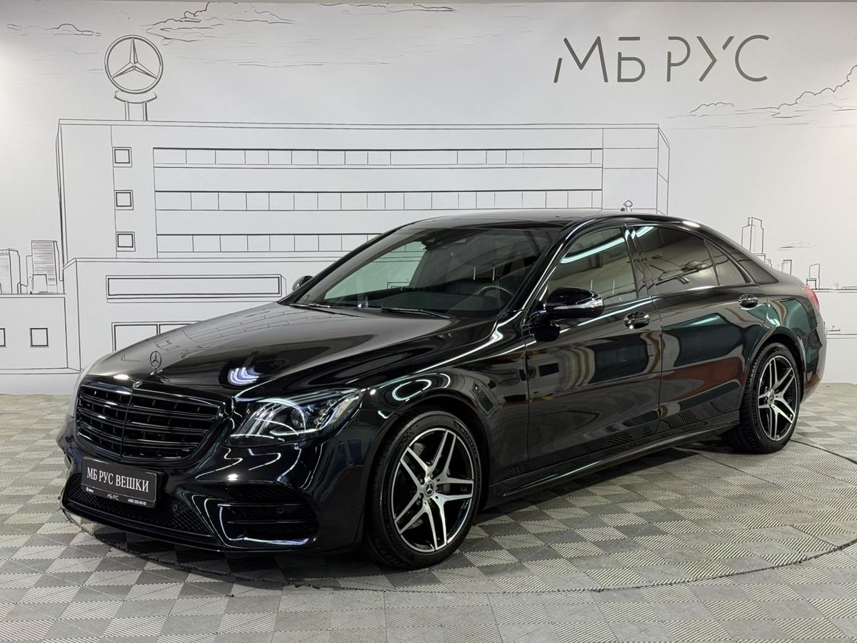 Mercedes-Benz S-Класс VI (W222/C217) [рестайлинг] 450 3.0 AT 4Matic (367 л.с.) Base Чёрный 2018 с пробегом 28 080 км