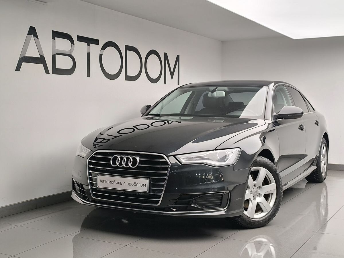 Автомобиль Audi A6 IV (C7) [рестайлинг] 1.8 AMT (190 л.с.) Base Чёрный 2016 с пробегом 124 933 км