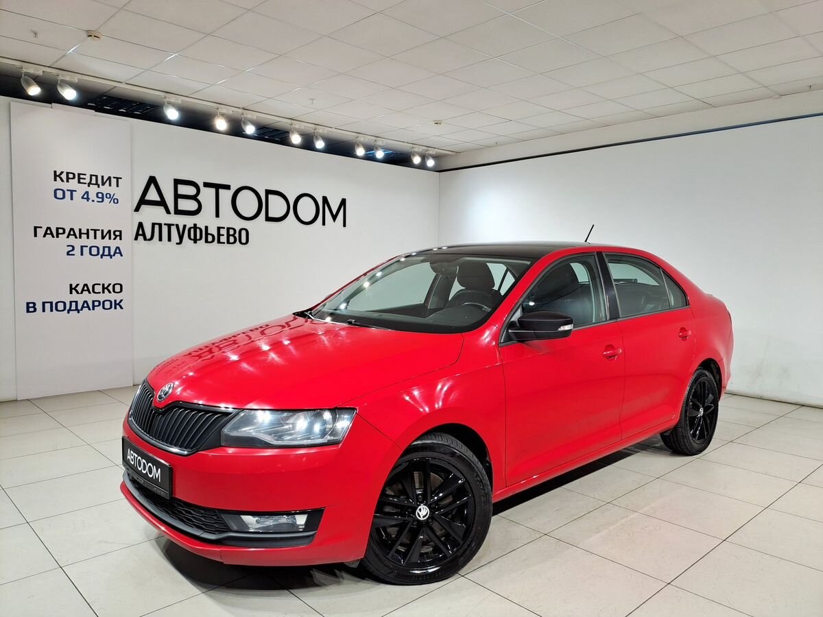 Skoda Rapid I [рестайлинг] 1.6 AT (110 л.с.) Style Красный 2017 с пробегом 149 373 км