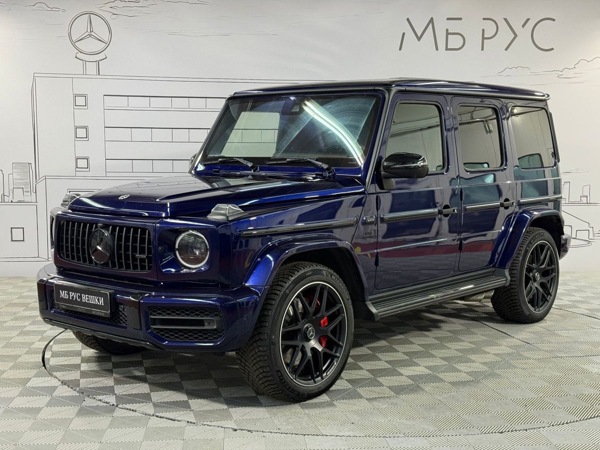 Автомобиль Mercedes-Benz G-Класс AMG II поколение (W463) 63 AMG 4.0 AT 4Matic (585 л.с.) AMG Синий 2020 с пробегом 53 800 км