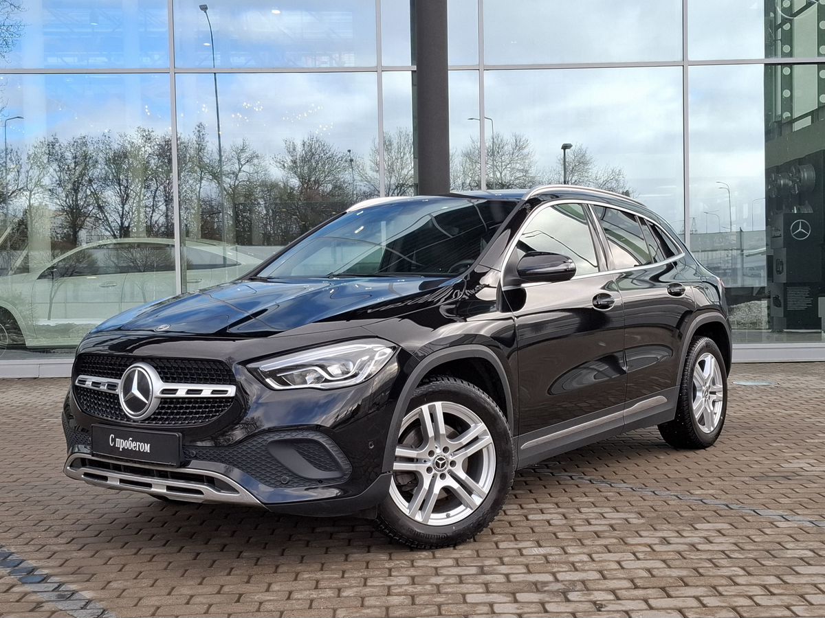 Автомобиль Mercedes-Benz GLA II поколение (H247) 200 1.3 AMT (150 л.с.) Progressive Чёрный 2021 с пробегом 47 900 км