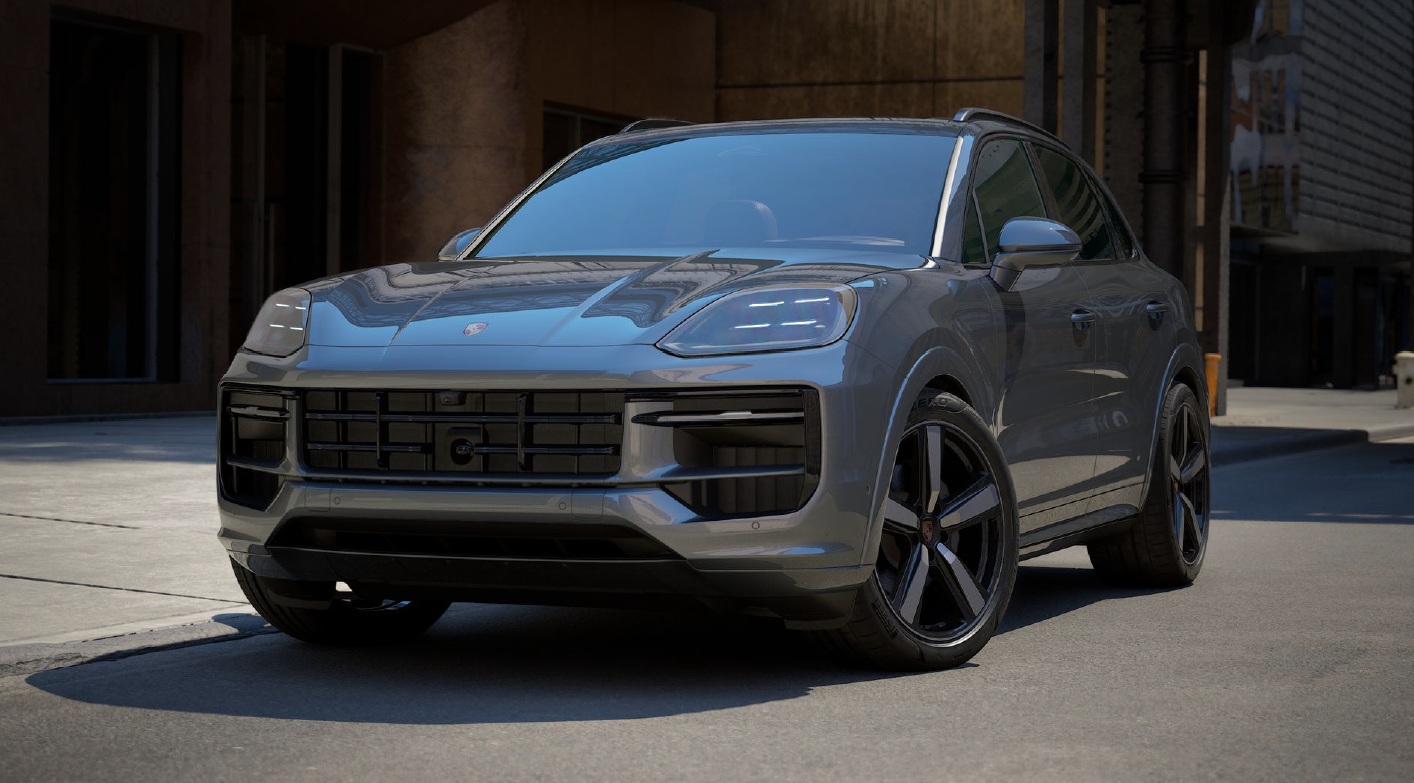 Автомобиль Porsche Cayenne III [рестайлинг] 3.0 AT 4WD (353 л.с.) Black Edition Серый 2025 