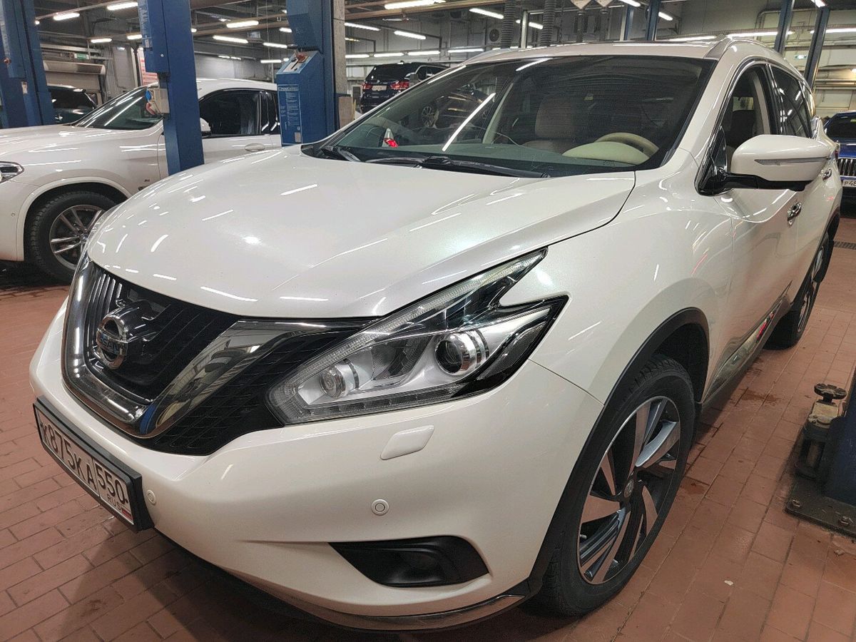 Автомобиль Nissan Murano III поколение (Z52) 3.5 CVT 4WD (249 л.с.) Top Белый 2019 с пробегом 83 782 км