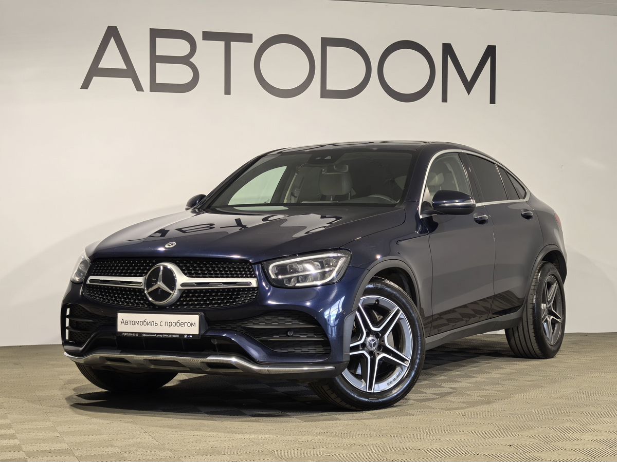 Автомобиль Mercedes-Benz GLC coupe I (C253) [рестайлинг] 300 2.0d AT 4Matic (245 л.с.) Sport Синий 2021 с пробегом 85 059 км