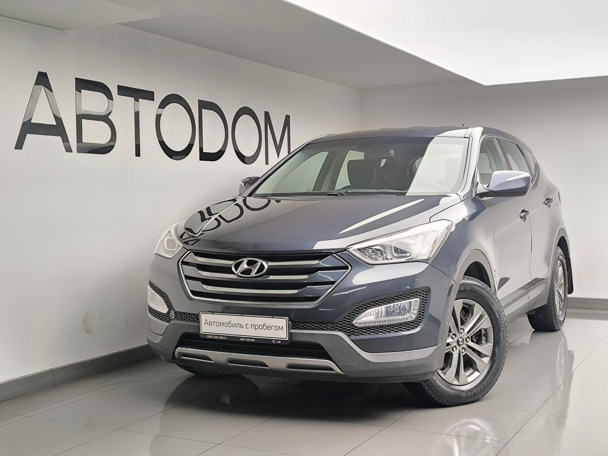 Автомобиль Hyundai Santa Fe III поколение (DM) 2.4 AT 4WD (175 л.с.) Comfort Чёрный 2013 с пробегом 125 341 км