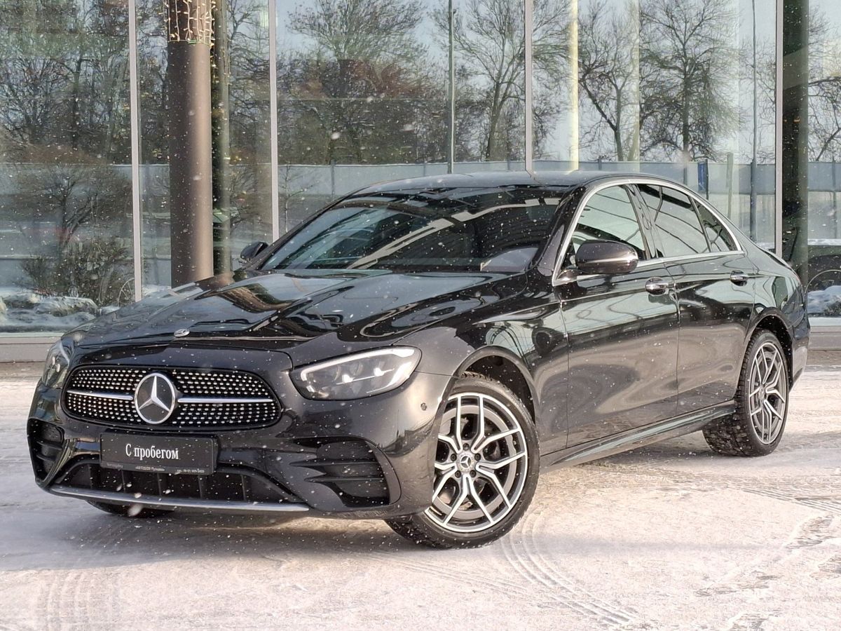 Автомобиль Mercedes-Benz E-Класс V (W213/S213/C238) [рестайлинг] 200 2.0 AT 4Matic (197 л.с.) Sport Plus Чёрный 2021 с пробегом 74 922 км