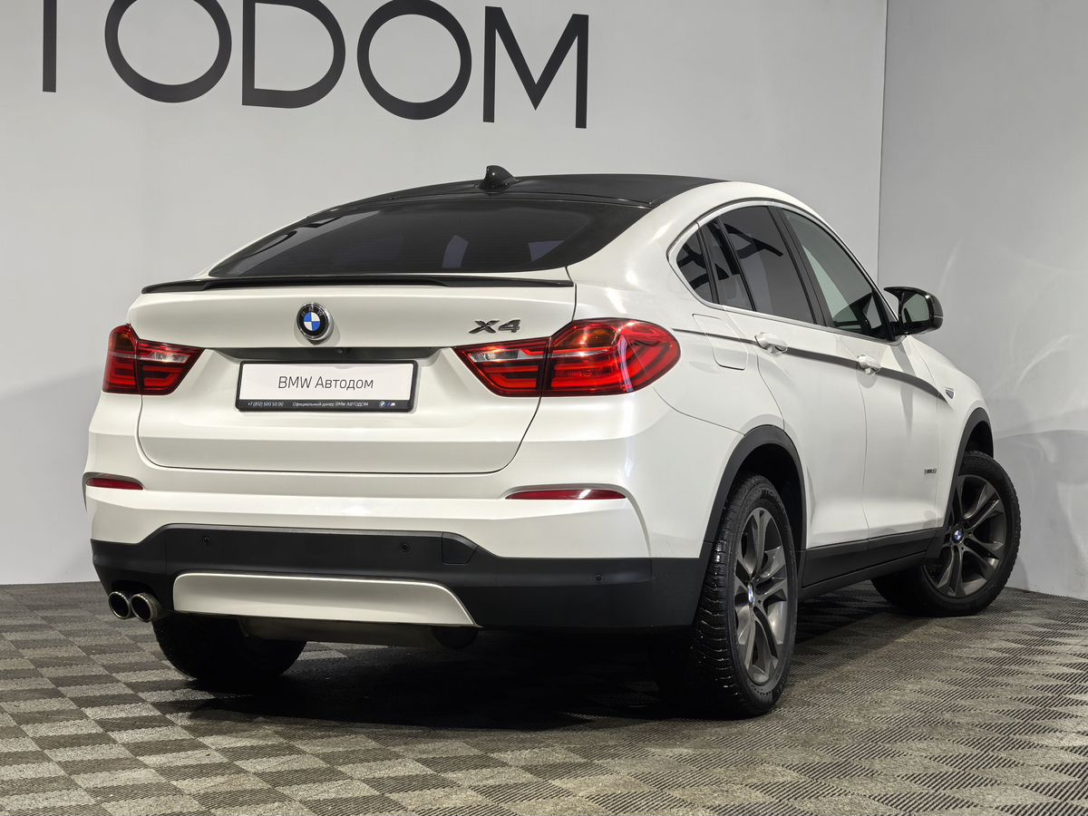 Автомобиль BMW X4 I поколение (F26) 3.0d AT 4WD (249 л.с.) Exclusive Локальная сборка Белый 2017 с пробегом 107 939 км