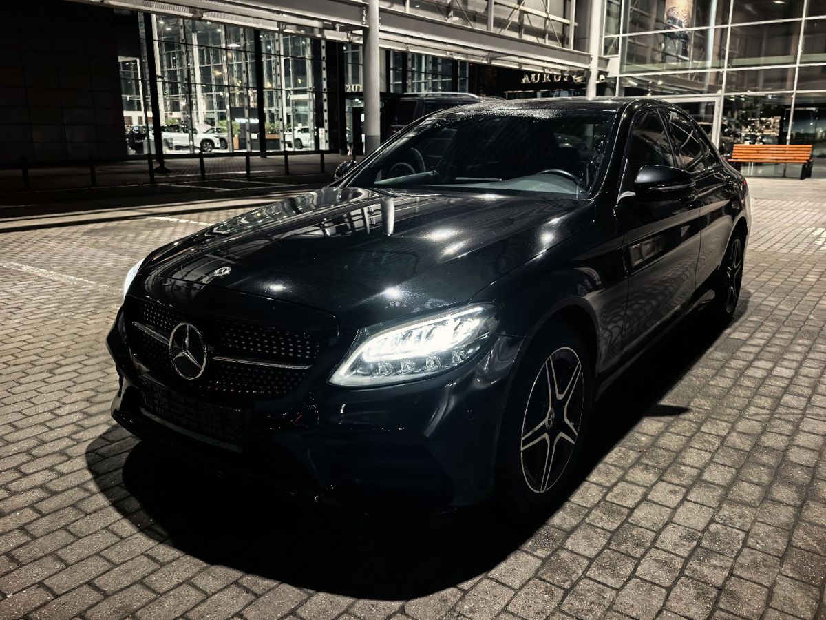 Mercedes-Benz C-Класс IV (W205/S205/C205) [рестайлинг] 180 1.5 AT (150 л.с.) Sport Чёрный 2020 с пробегом 39 231 км