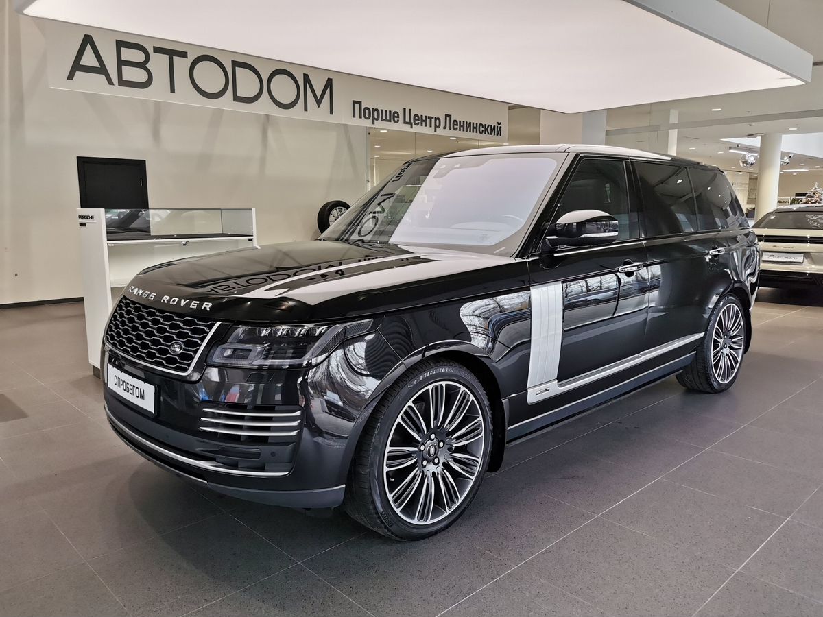 Автомобиль Land Rover Range Rover IV [рестайлинг] 5.0 AT 4WD (525 л.с.) Autobiography Чёрный 2021 с пробегом 117 493 км