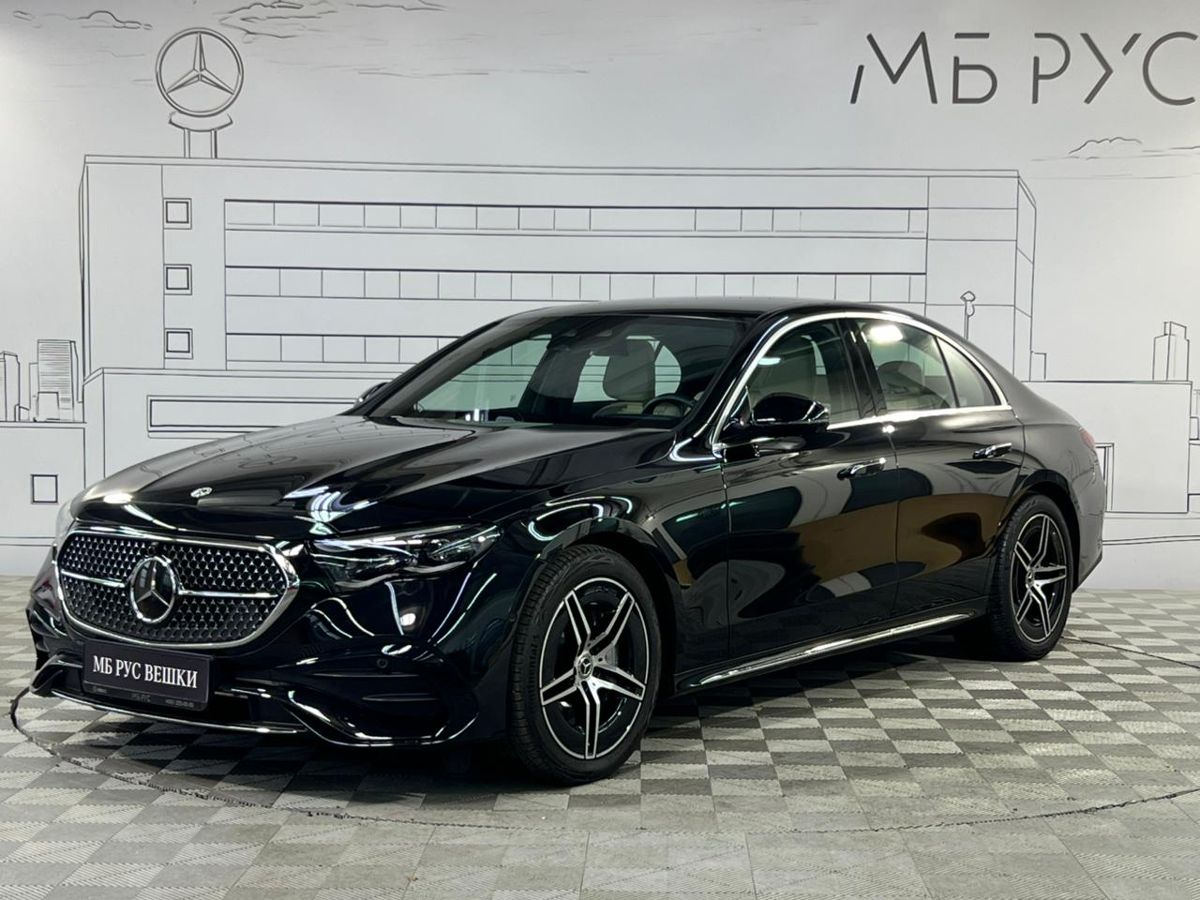Автомобиль Mercedes-Benz E-Класс VI поколение (W214/S214) 2.0 AT 4Matic (258 л.с.) AMG Line Чёрный 2024 с пробегом 375 км