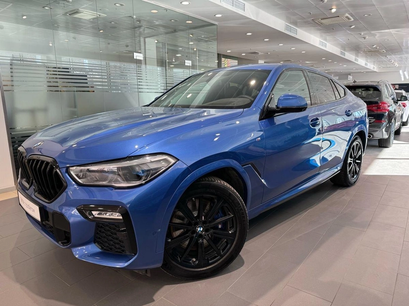 Автомобиль BMW X6 III поколение (G06) 3.0d AT 4WD (249 л.с.) Base Синий 2020 с пробегом 21 230 км