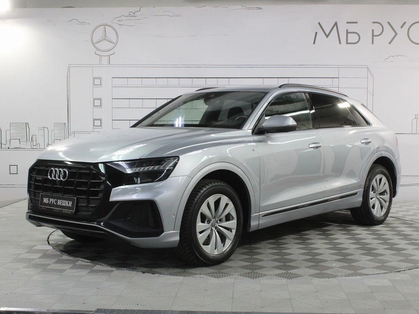 Автомобиль Audi Q8 I поколение (4M) 3.0d AT 4WD (249 л.с.) Sport Серебристый 2020 с пробегом 98 977 км