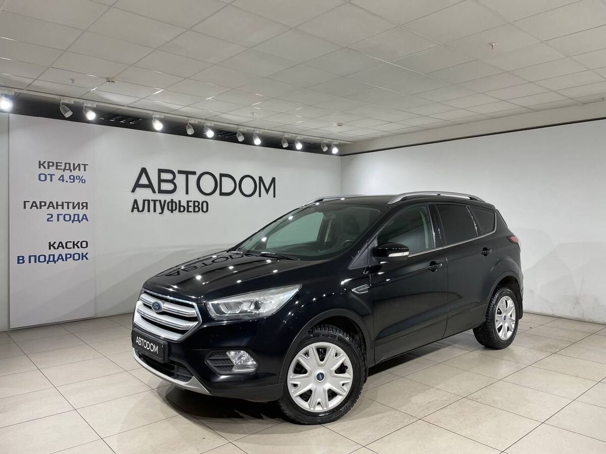 Автомобиль Ford Kuga II [рестайлинг] 2.5 AT (150 л.с.) Trend Plus (2017) Чёрный 2018 с пробегом 164 000 км