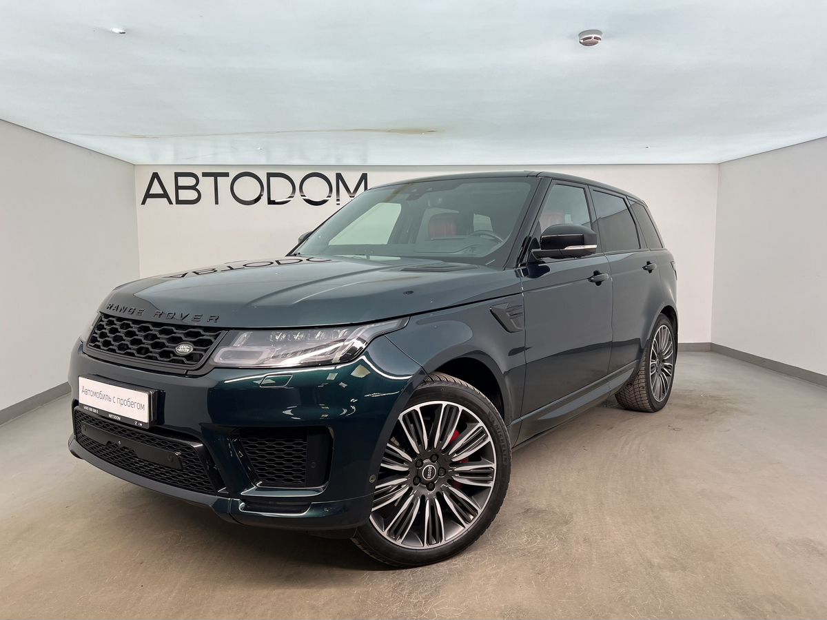 Land Rover Range Rover Sport II [рестайлинг] 5.0 AT 4WD (525 л.с.) Autobiography Dynamic Зелёный 2018 с пробегом 91 159 км
