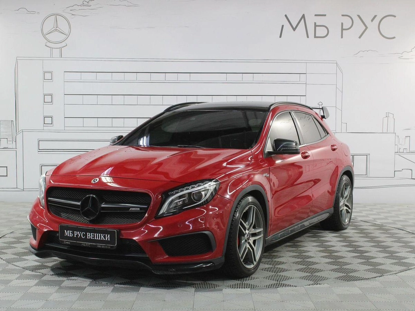 Автомобиль Mercedes-Benz GLA AMG I поколение (X156) 45 AMG 2.0 AMT 4Matic (360 л.с.) Base Красный 2015 с пробегом 140 000 км