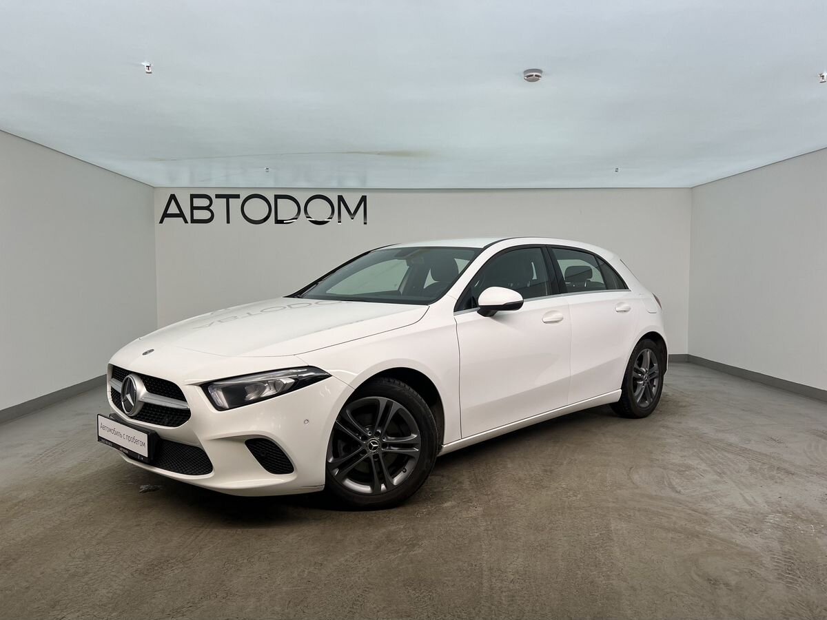 Автомобиль Mercedes-Benz A-Класс IV поколение (W177) 200 1.3 AMT (150 л.с.) Style Белый 2018 с пробегом 102 529 км