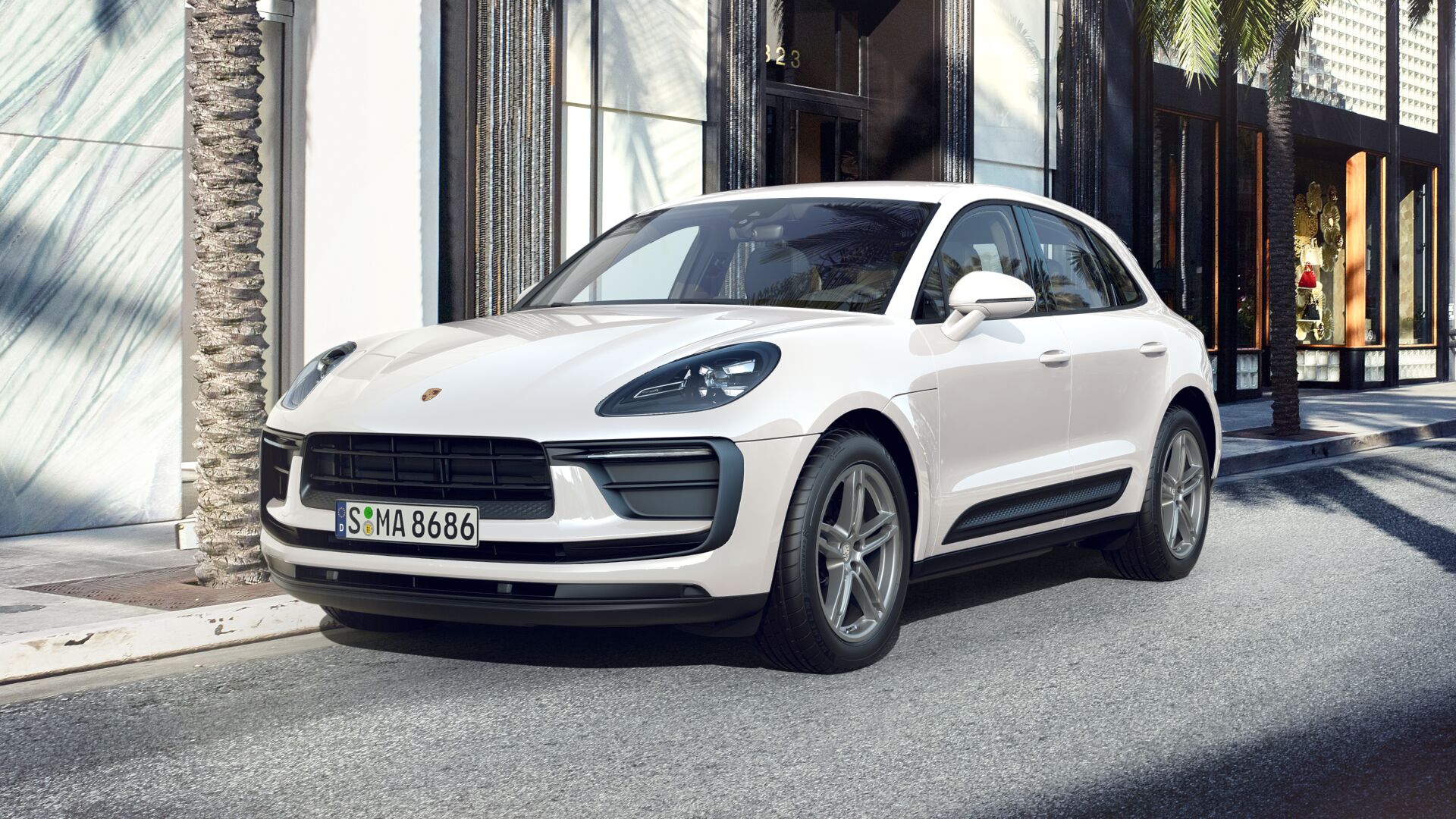 Автомобиль Porsche Macan I [2-й рестайлинг] 2.0 AMT 4WD (265 л.с.) T Белый 2025 