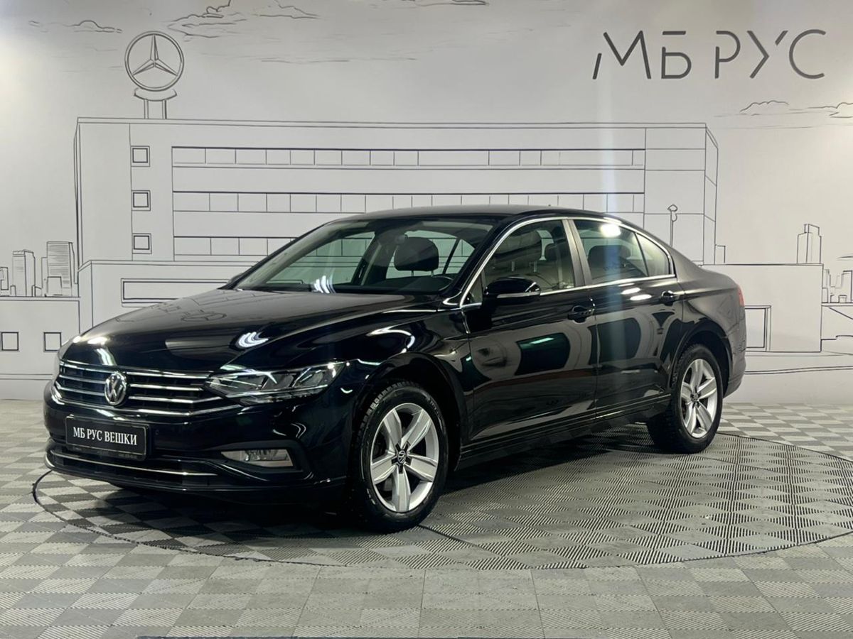 Автомобиль Volkswagen Passat VIII (B8) [рестайлинг] 2.0 AMT (190 л.с.) Business (2020) Чёрный 2020 с пробегом 54 693 км