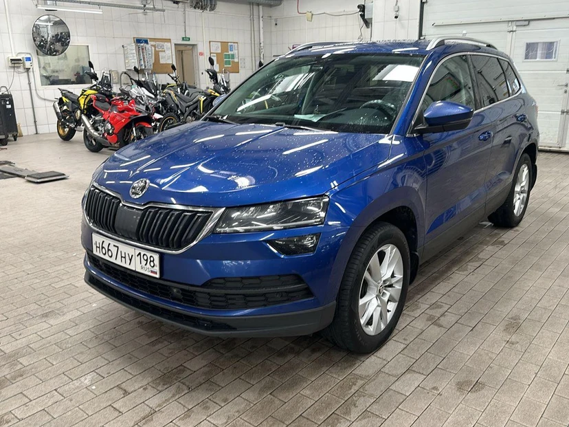 Skoda Karoq I поколение 1.4 AMT 4WD (150 л.с.) Style (2020-2021) Синий 2021 с пробегом 86 614 км