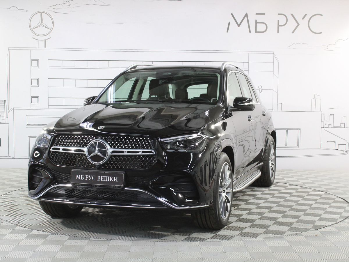 Автомобиль Mercedes-Benz GLE II (V167) [рестайлинг] 450 3.0 AT 4Matic (381 л.с.) Base Чёрный 2025 с пробегом 10 км