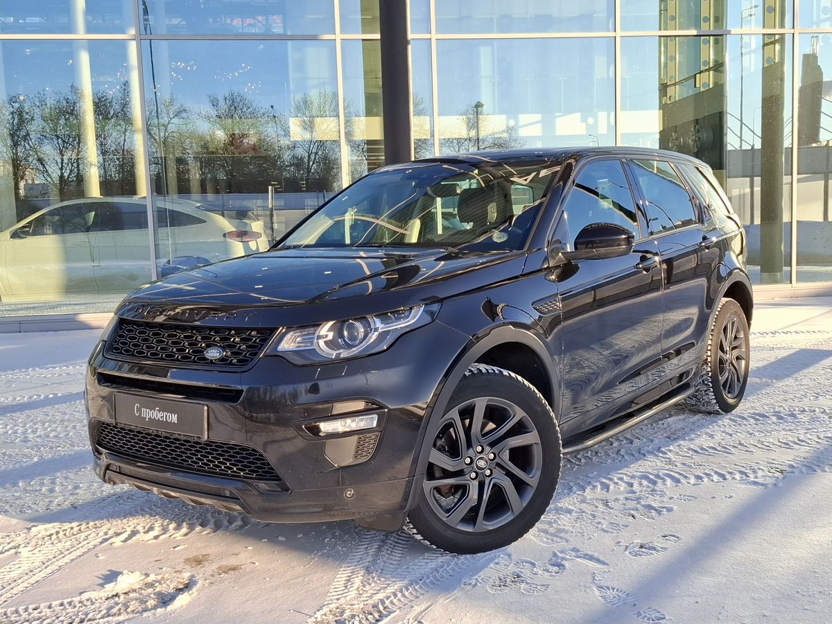 Автомобиль Land Rover Discovery Sport I поколение 2.0d AT 4WD (150 л.с.) Base Чёрный 2017 с пробегом 98 613 км