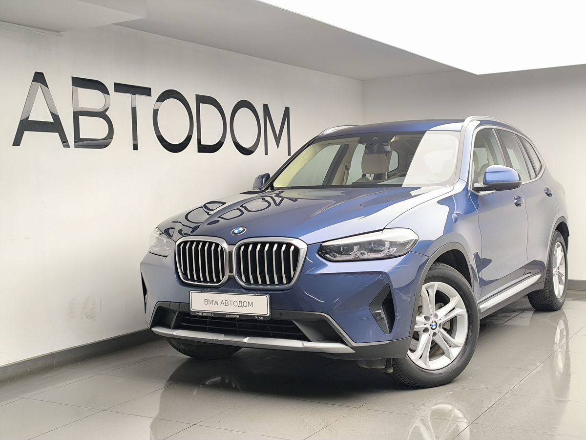 BMW X3 III (G01) [рестайлинг] 2.0d AT 4WD (190 л.с.) Lifestyle Синий 2021 с пробегом 60 632 км