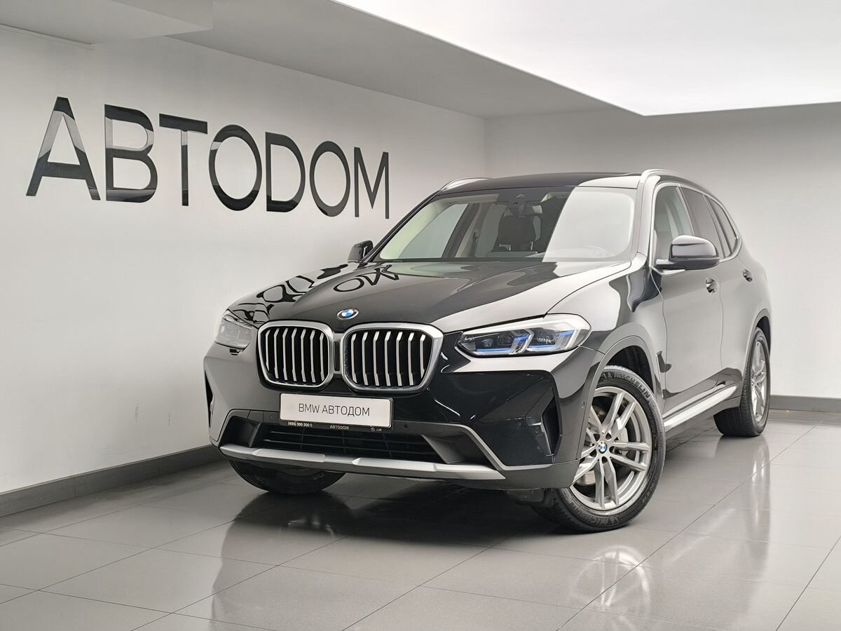 Автомобиль BMW X3 III (G01) [рестайлинг] 2.0 AT 4WD (245 л.с.) Base Чёрный 2021 с пробегом 67 250 км