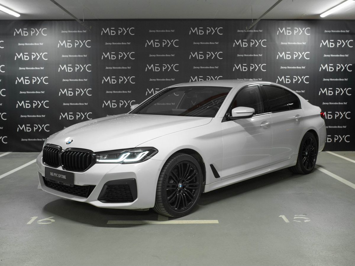 Автомобиль BMW 5 серии VII (G30/G31) [рестайлинг] 520 2.0d AT 4WD (190 л.с.) M Sport Pure Белый 2021 с пробегом 130 000 км