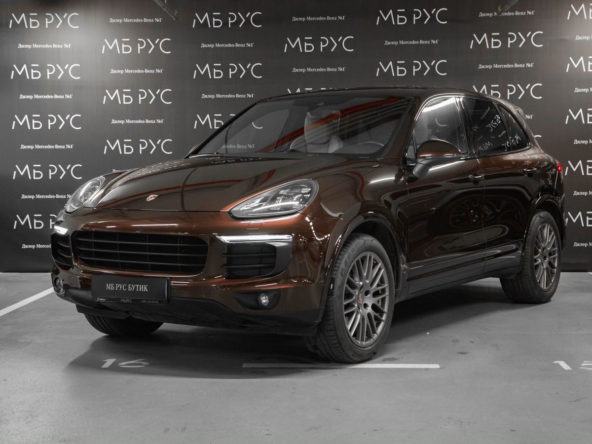 Porsche Cayenne II (958) [рестайлинг] 3.6 AT 4WD (300 л.с.) Platinum Edition Коричневый 2017 с пробегом 87 540 км