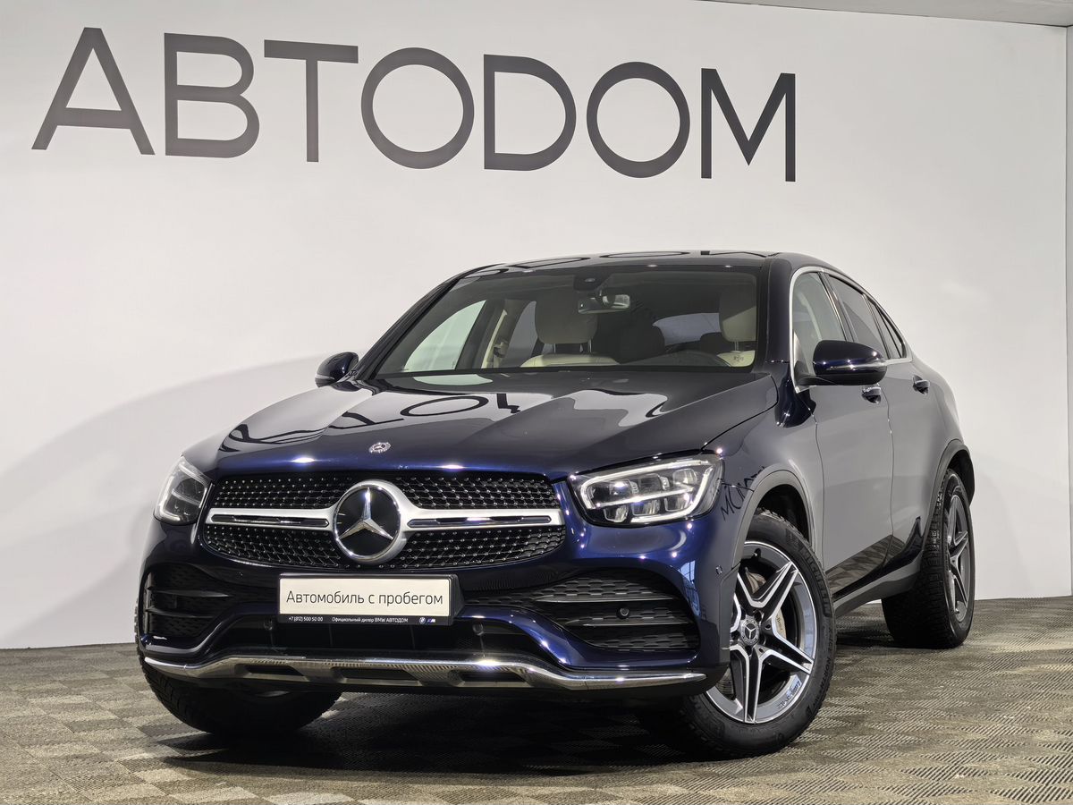Автомобиль Mercedes-Benz GLC coupe I (C253) [рестайлинг] 300 2.0d AT 4Matic (245 л.с.) Sport Синий 2019 с пробегом 28 433 км