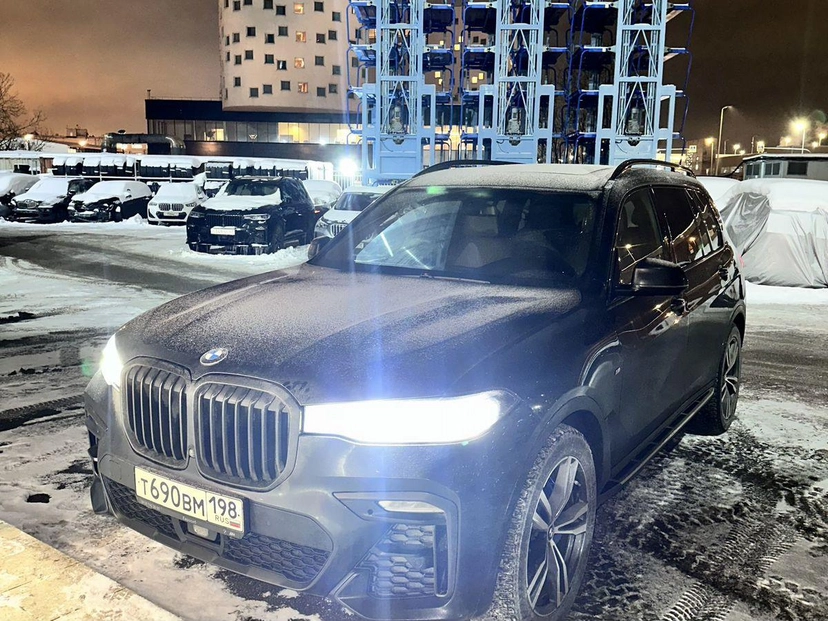 Автомобиль BMW X7 I поколение (G07) 3.0d AT 4WD (340 л.с.) M Sport Pro Чёрный 2021 с пробегом 104 332 км