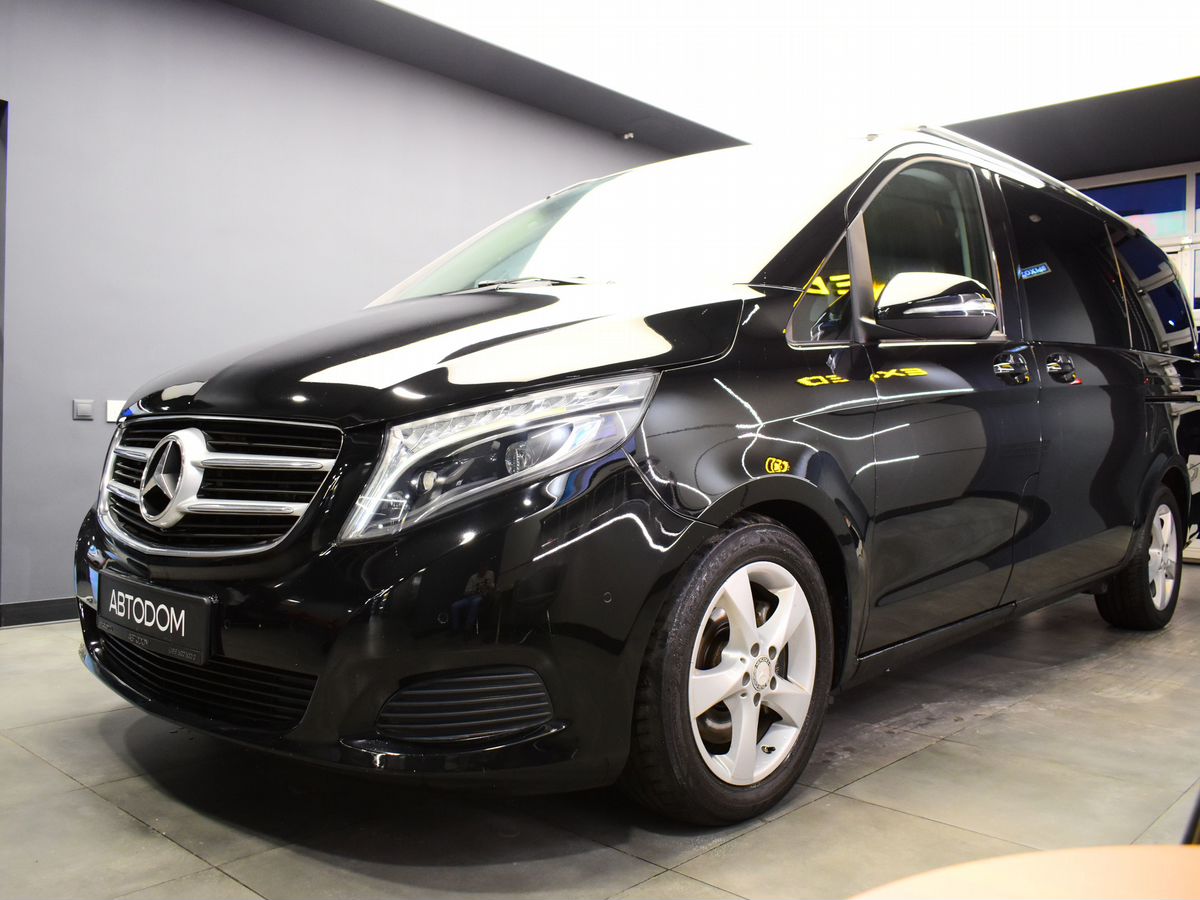 Автомобиль Mercedes-Benz V-Класс II поколение (W447) 250 2.1d AT Long (190 л.с.) Base Чёрный 2015 с пробегом 79 573 км
