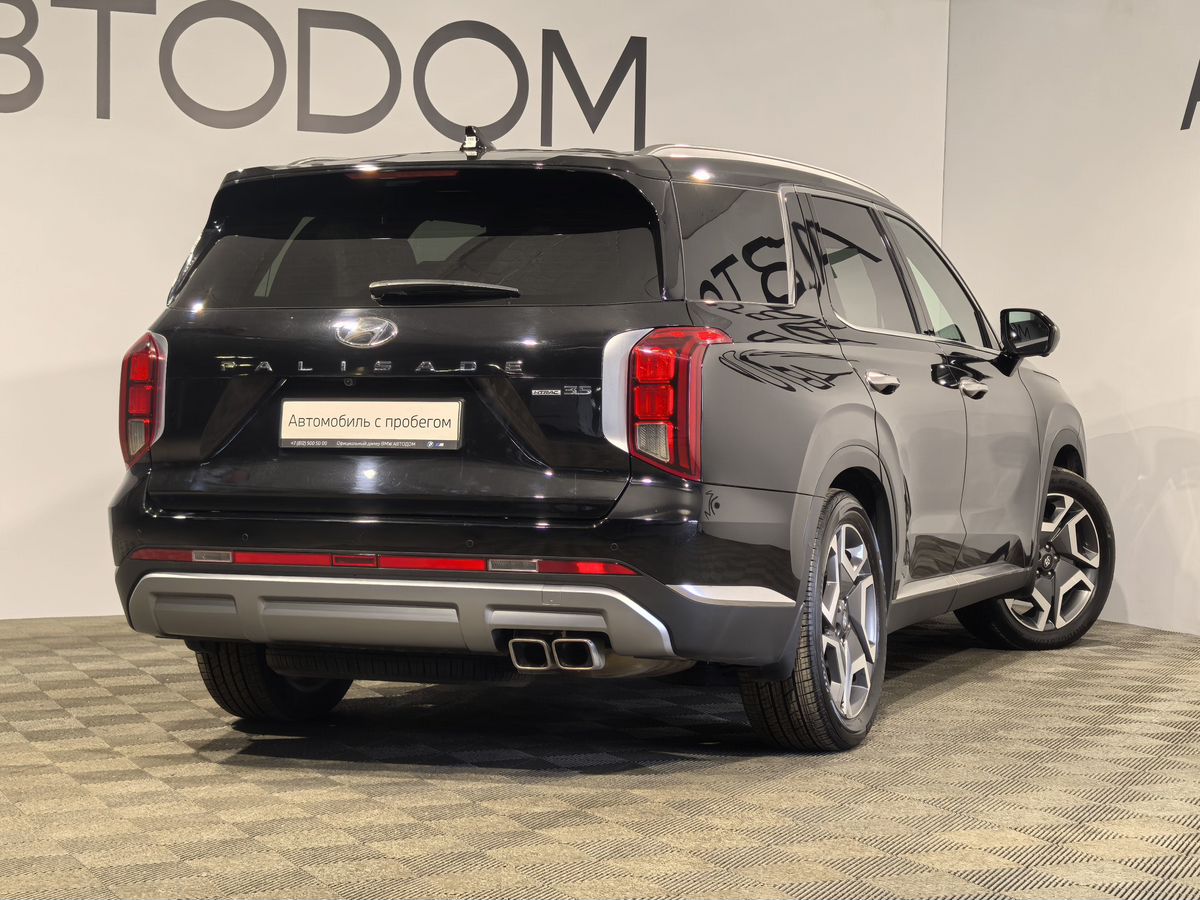 Автомобиль Hyundai Palisade I [рестайлинг] 3.5 AT 4WD (277 л.с.) High-Tech (KZ Luxe) Чёрный 2023 с пробегом 53 747 км
