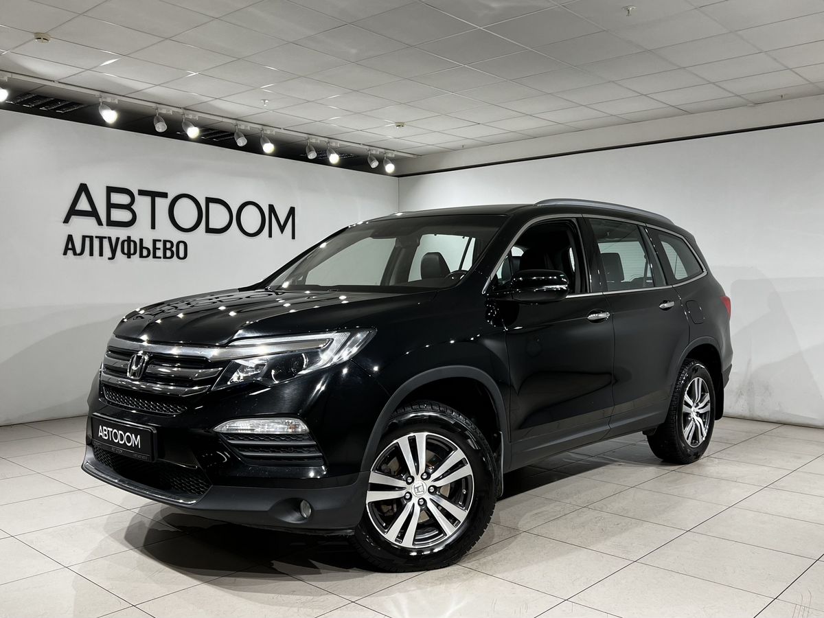 Honda Pilot III поколение 3.0 AT 4WD (249 л.с.) Premium Чёрный 2018 с пробегом 165 451 км