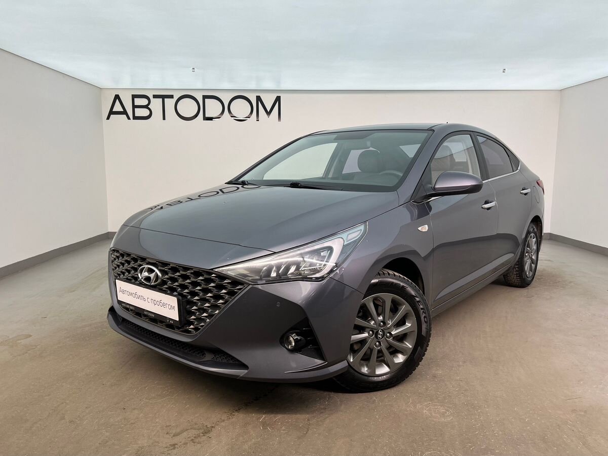 Автомобиль Hyundai Solaris II [рестайлинг] 1.6 AT (123 л.с.) Elegance Серый 2022 с пробегом 80 000 км