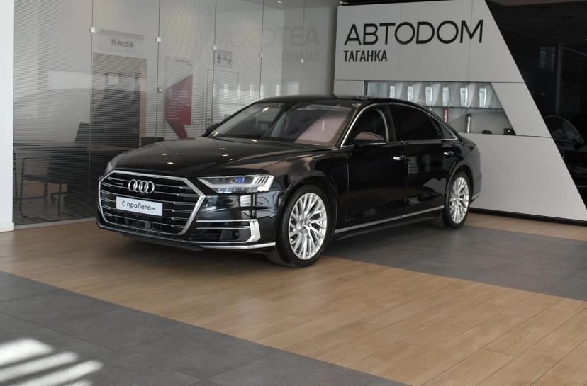 Автомобиль Audi A8 IV поколение (D5) 4.0 AT 4WD (460 л.с.) Business Чёрный 2019 с пробегом 76 230 км