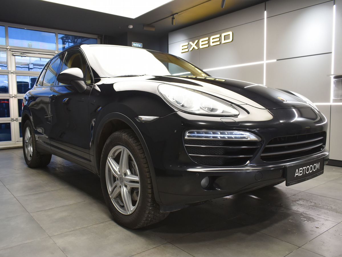 Автомобиль Porsche Cayenne II поколение (958) 3.6 AT 4WD (300 л.с.) Tiptronic Чёрный 2012 с пробегом 192 000 км