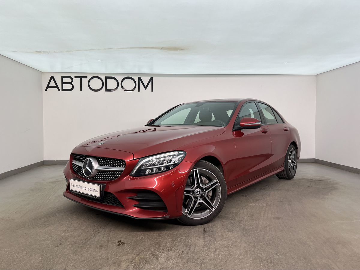 Mercedes-Benz C-Класс IV (W205/S205/C205) [рестайлинг] 200 1.5 AT 4Matic (184 л.с.) Sport Красный 2019 с пробегом 81 480 км