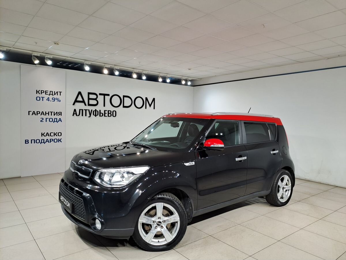 Автомобиль Kia Soul II поколение 1.6 AT (132 л.с.) Luxe Чёрный 2016 с пробегом 149 523 км