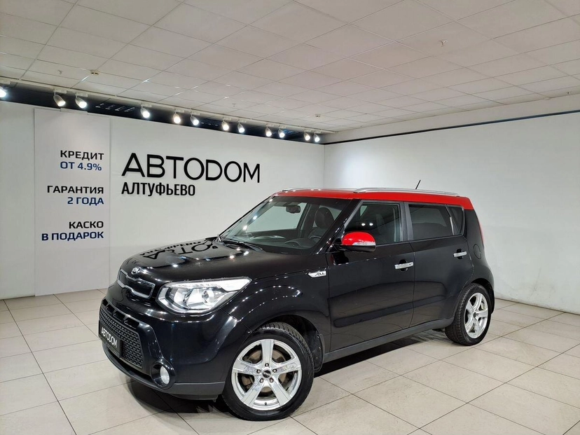 Автомобиль Kia Soul II поколение 1.6 AT (132 л.с.) Luxe Чёрный 2016 с пробегом 149 523 км