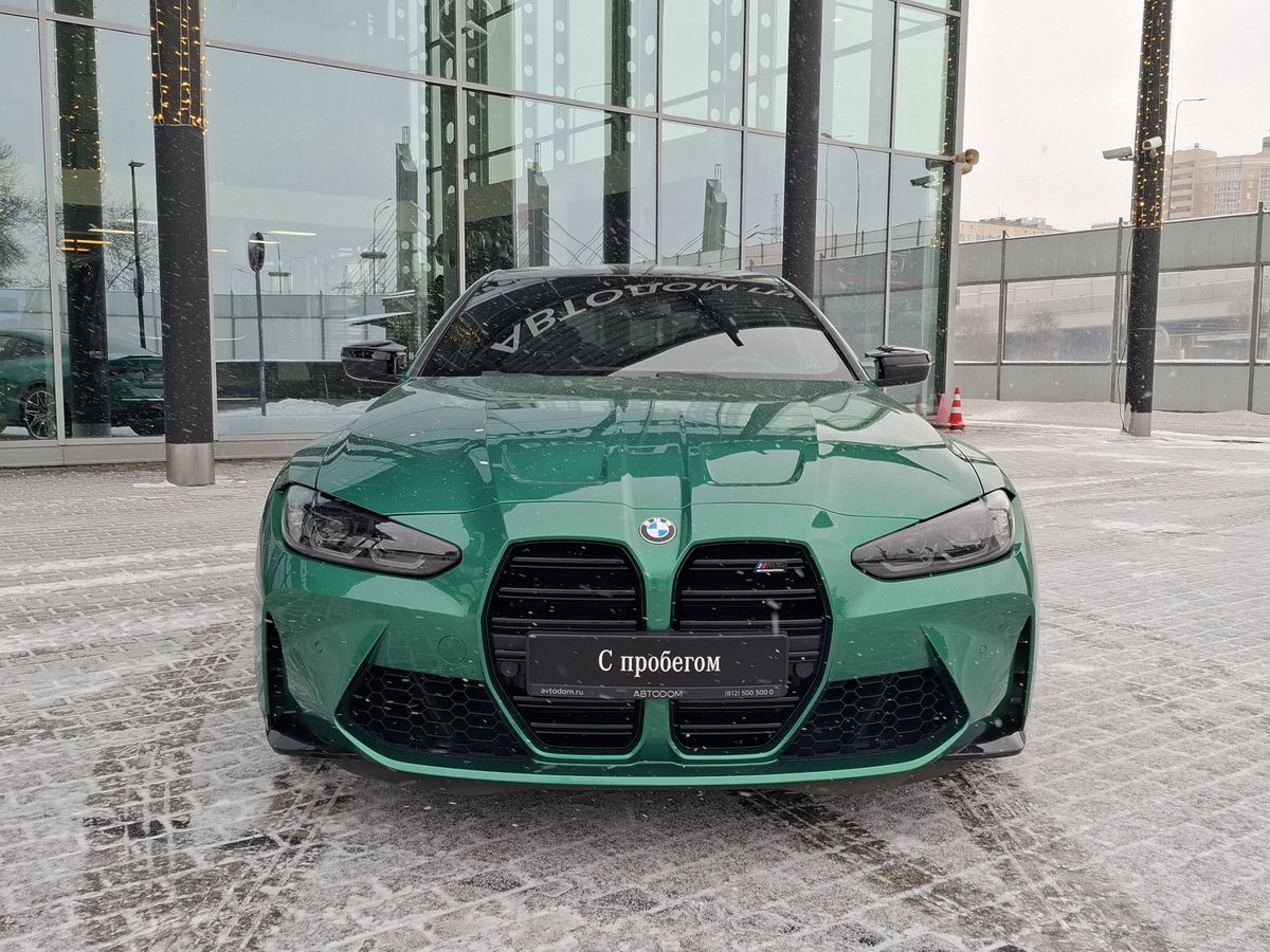 Автомобиль BMW M4 II поколение (G82) 3.0 AT 4WD (510 л.с.) Competition Зелёный 2023 с пробегом 19 777 км