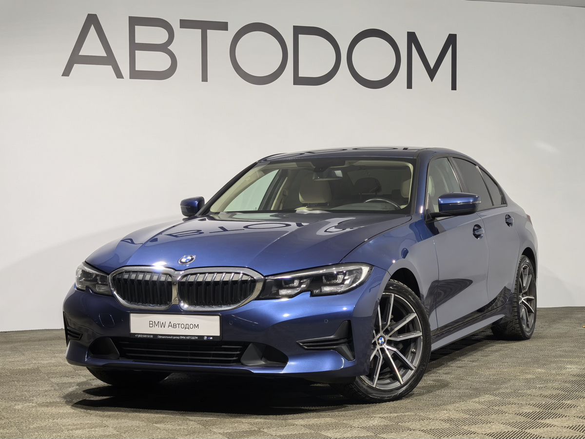 Автомобиль BMW 3 серии VII поколение (G20/G21/G28) 318 2.0 AT (156 л.с.) SE Синий 2021 с пробегом 64 000 км