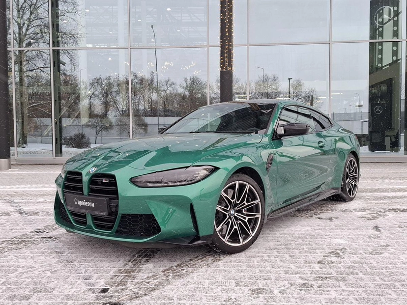 Автомобиль BMW M4 II поколение (G82) 3.0 AT 4WD (510 л.с.) Competition Зелёный 2023 с пробегом 19 777 км