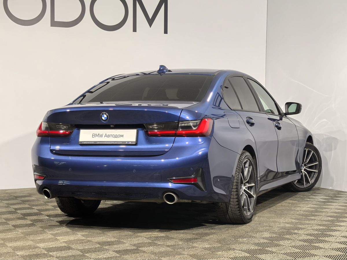 Автомобиль BMW 3 серии VII поколение (G20/G21/G28) 318 2.0 AT (156 л.с.) SE Синий 2021 с пробегом 64 000 км