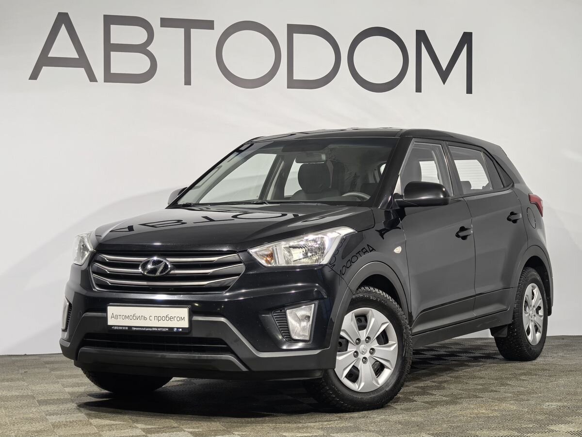 Автомобиль Hyundai Creta I поколение 1.6 AT (123 л.с.) Active Чёрный 2017 с пробегом 95 190 км