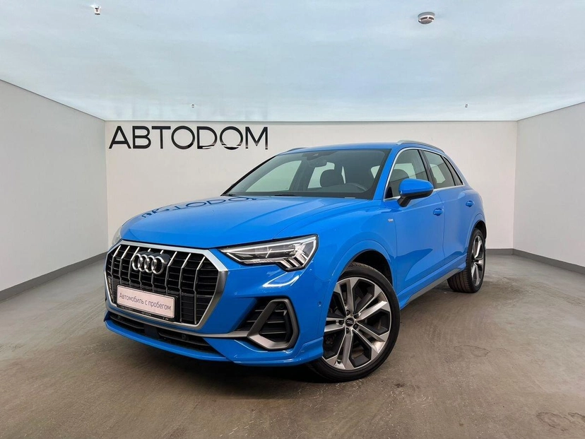 Автомобиль Audi Q3 II поколение (F3) 2.0 AMT 4WD (230 л.с.) Base Синий 2019 с пробегом 43 400 км