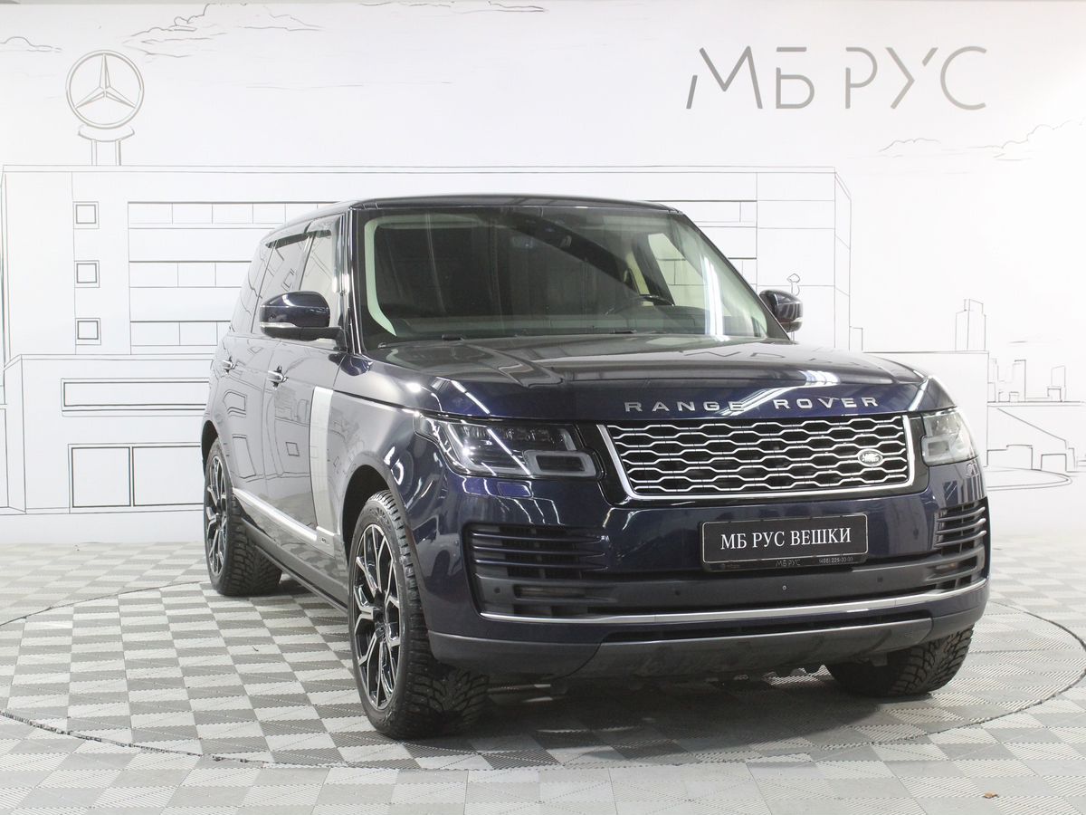 Автомобиль Land Rover Range Rover IV [рестайлинг] 4.4d AT 4WD (339 л.с.) Vogue SE Синий 2018 с пробегом 64 353 км