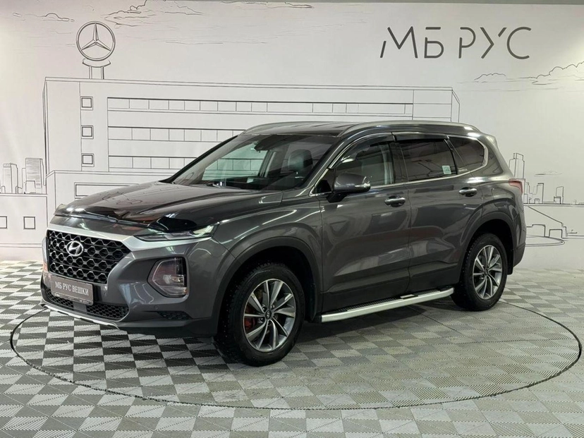 Автомобиль Hyundai Santa Fe IV поколение (TM) 2.2d AT 4WD (200 л.с.) Base Серый 2018 с пробегом 125 025 км