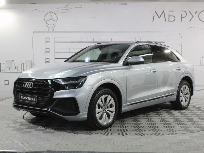 Автомобиль Audi Q8 I поколение (4M) 3.0d AT 4WD (249 л.с.) Sport Серебристый 2020 с пробегом 98 977 км
